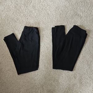 Bundle Of Two Solid Black LuLaRoe Leggings - OS